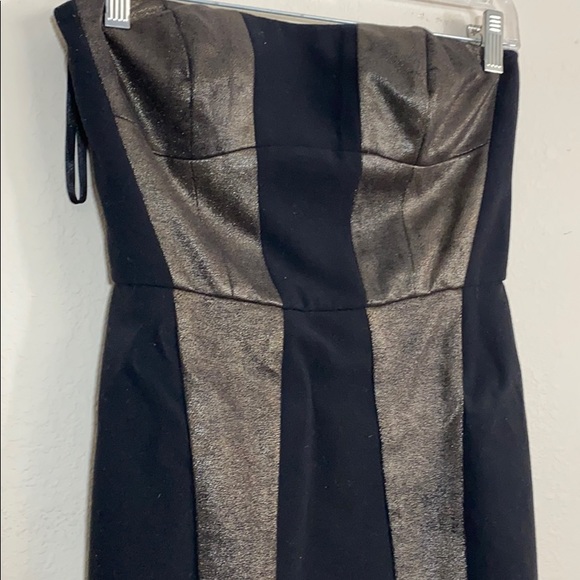 Black and silver strapless dress - Picture 2 of 3